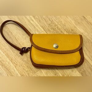 Dooney & Bourke Golden Mustard Yellow Leather Wristlet